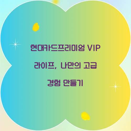 현대카드프리미엄 VIP 라이프