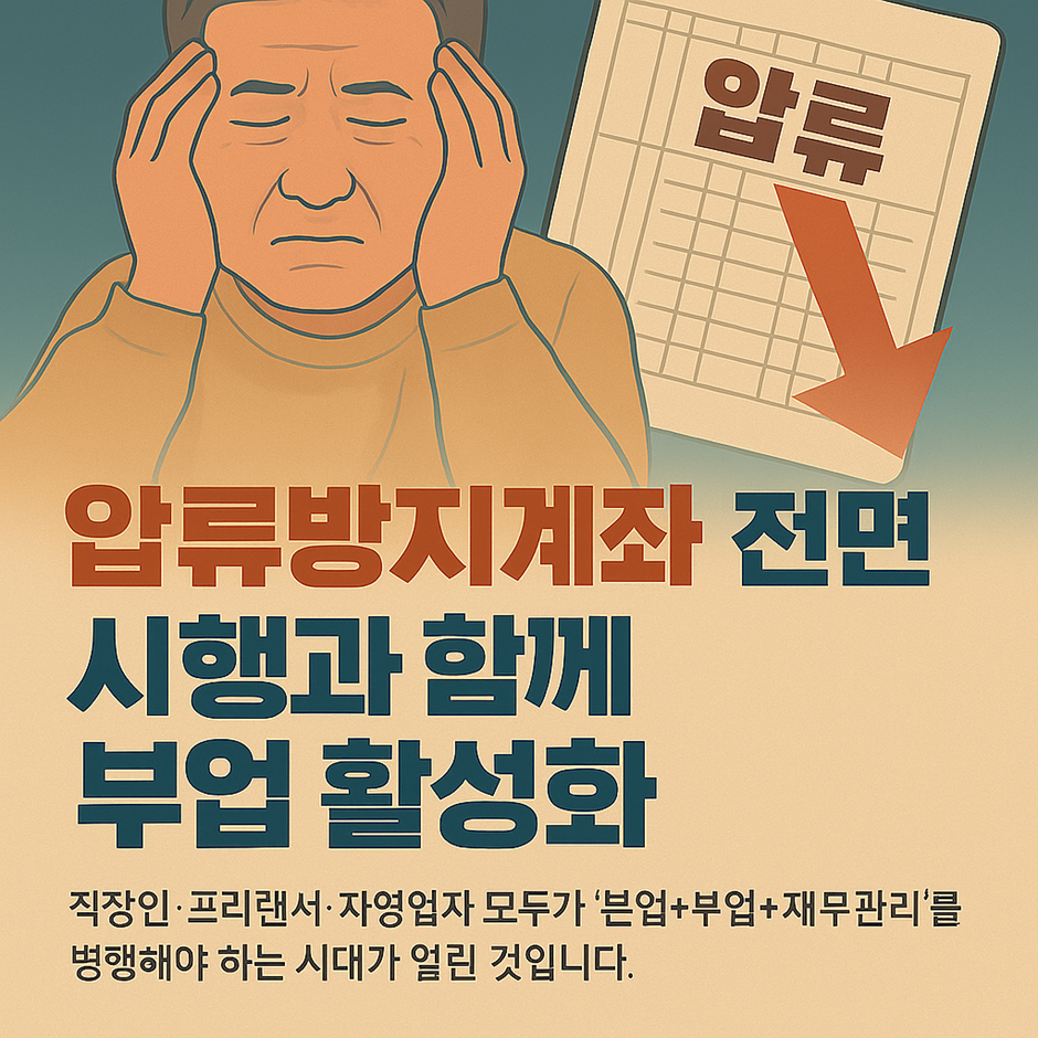 압류로 힘들어하는 근로자 썸네일 이미지