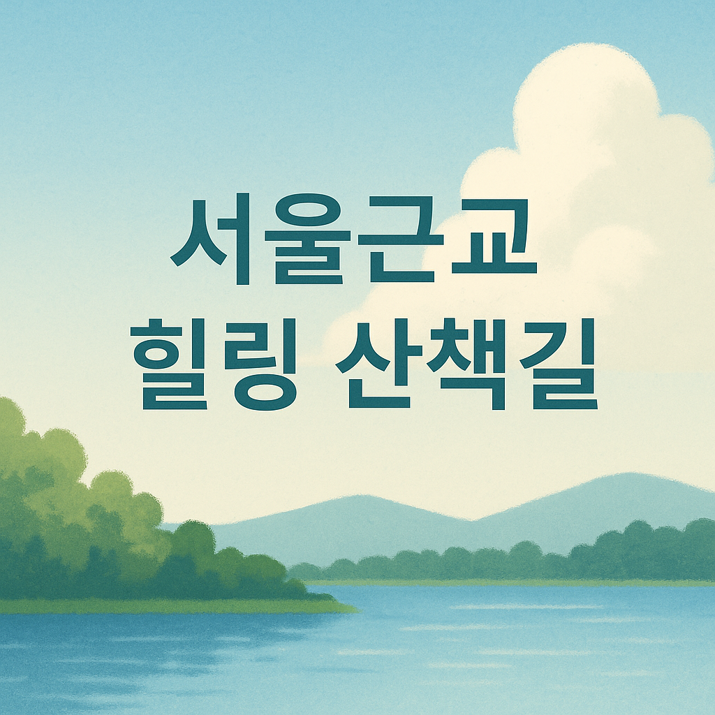 서울 근교 힐링의 여정