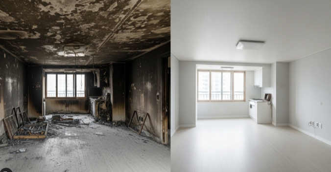 청소 후 복구 인테리어 전후