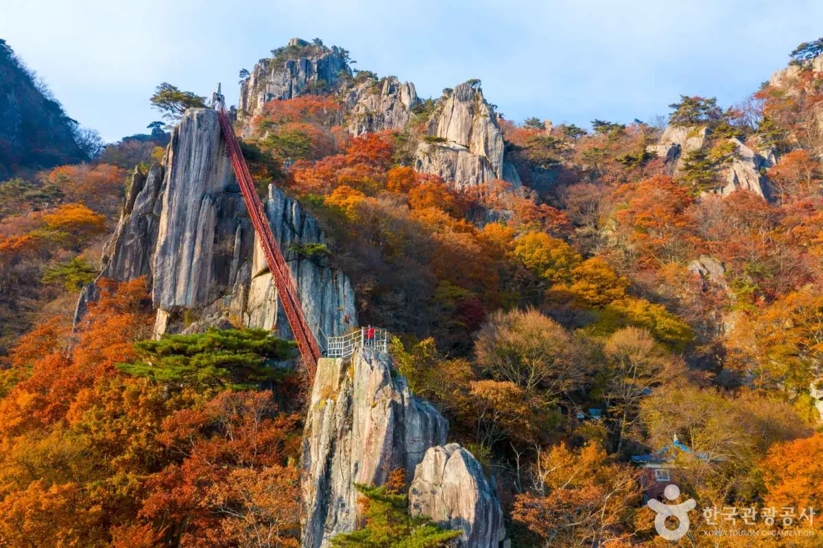 대둔산 단풍 구름다리