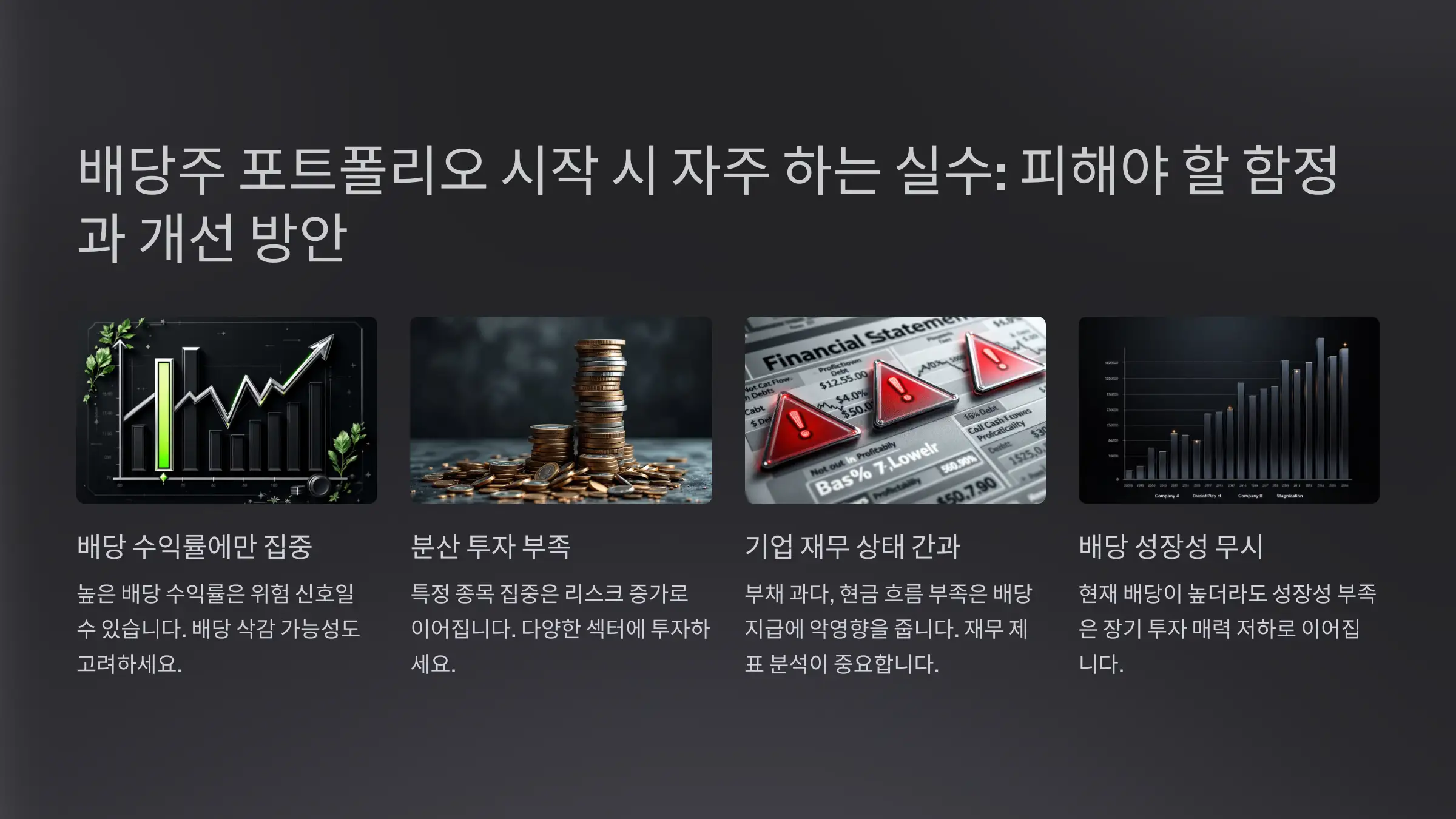 배당주 포트폴리오 시작 시 자주 하는 실수