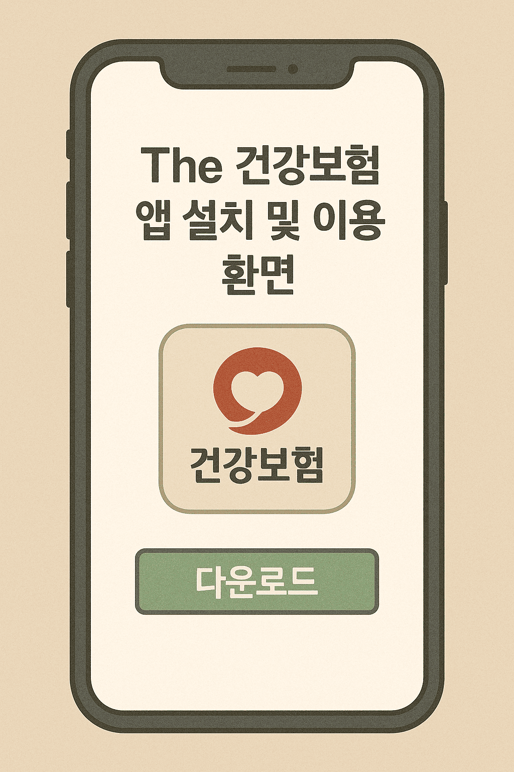 The건강보험 앱 설치 및 이용 화면