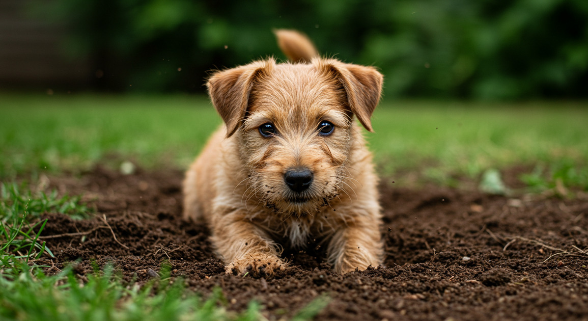 강아지가 땅을 파는 행동, 본능일까 문제 행동일까?