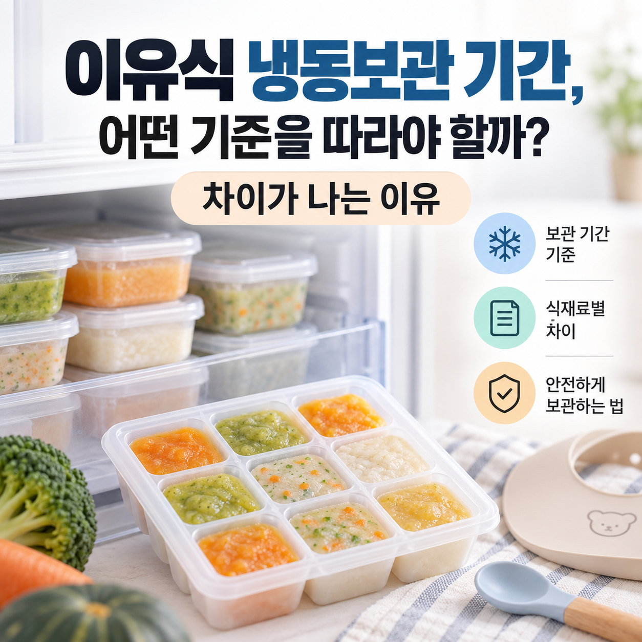 이유식 냉동보관 기간, 어떤 기준을 따라야 할까 차이가 나는 이유