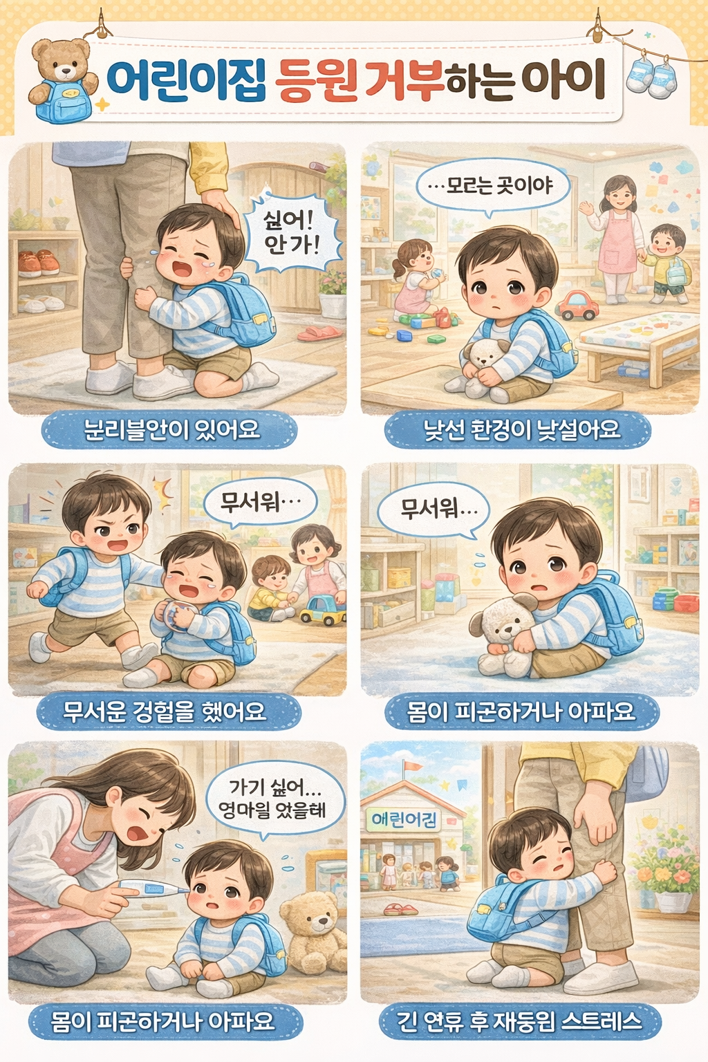 등원 거부하는 아이