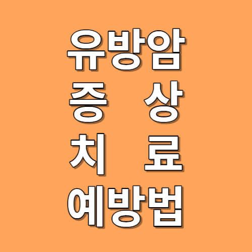 유방암 증상 및 치료와 예방법