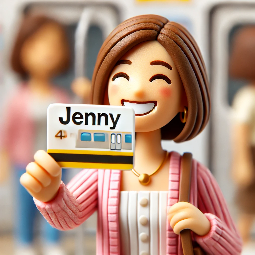 지하철을 이용하는 상징적 이미지