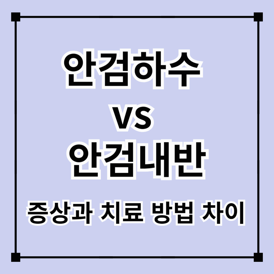 안검하수 vs 안검내반, 증상과 치료 방법 차이