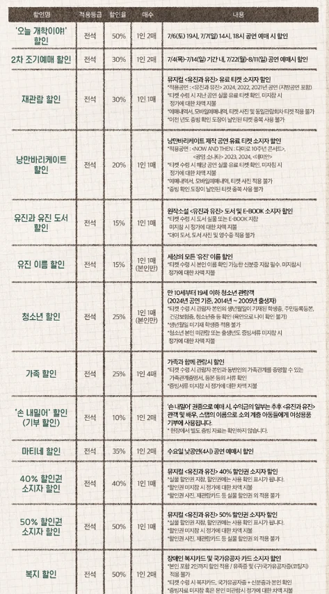 뮤지컬 유진과 유진 티켓 오픈 공연장 위치