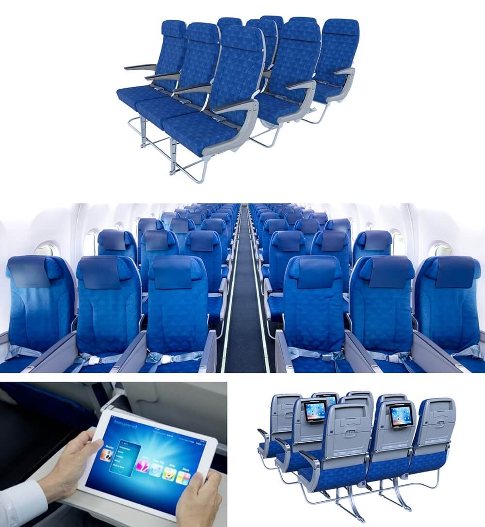 대한항공 B737MAX 여객기에 이코노미 좌석이 설치된 기내 모습