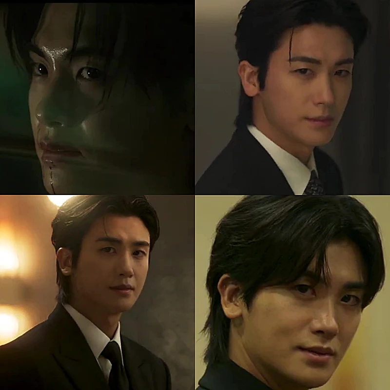 보물섬 드라마에 양복을 입고 날카로운 눈빛을 연기하는 박형식