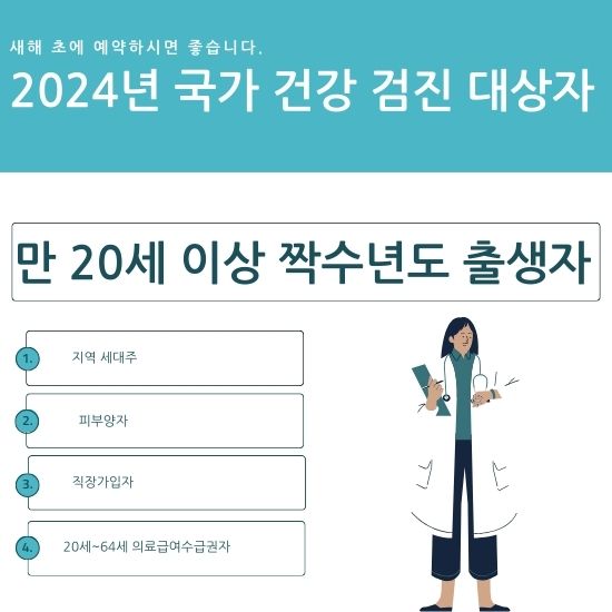 2024년 국가 건강 검진 대상자