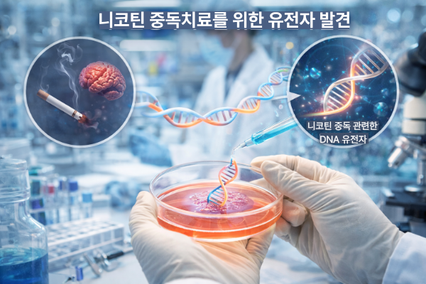 니코틴 중독 치료를 위한 유전자 발견 관련 이미지