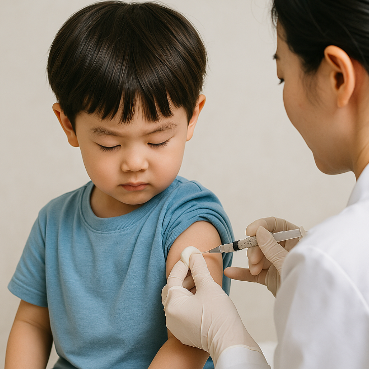 연령대별 독감 무료접종 모습_어린이