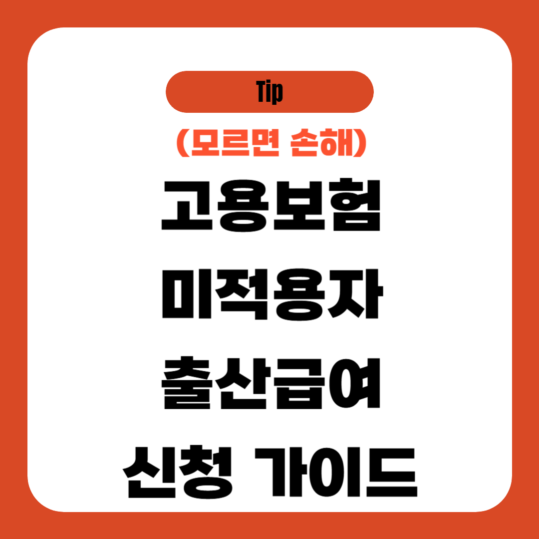 고용보험 미적용자 출산급여 신청 가이드