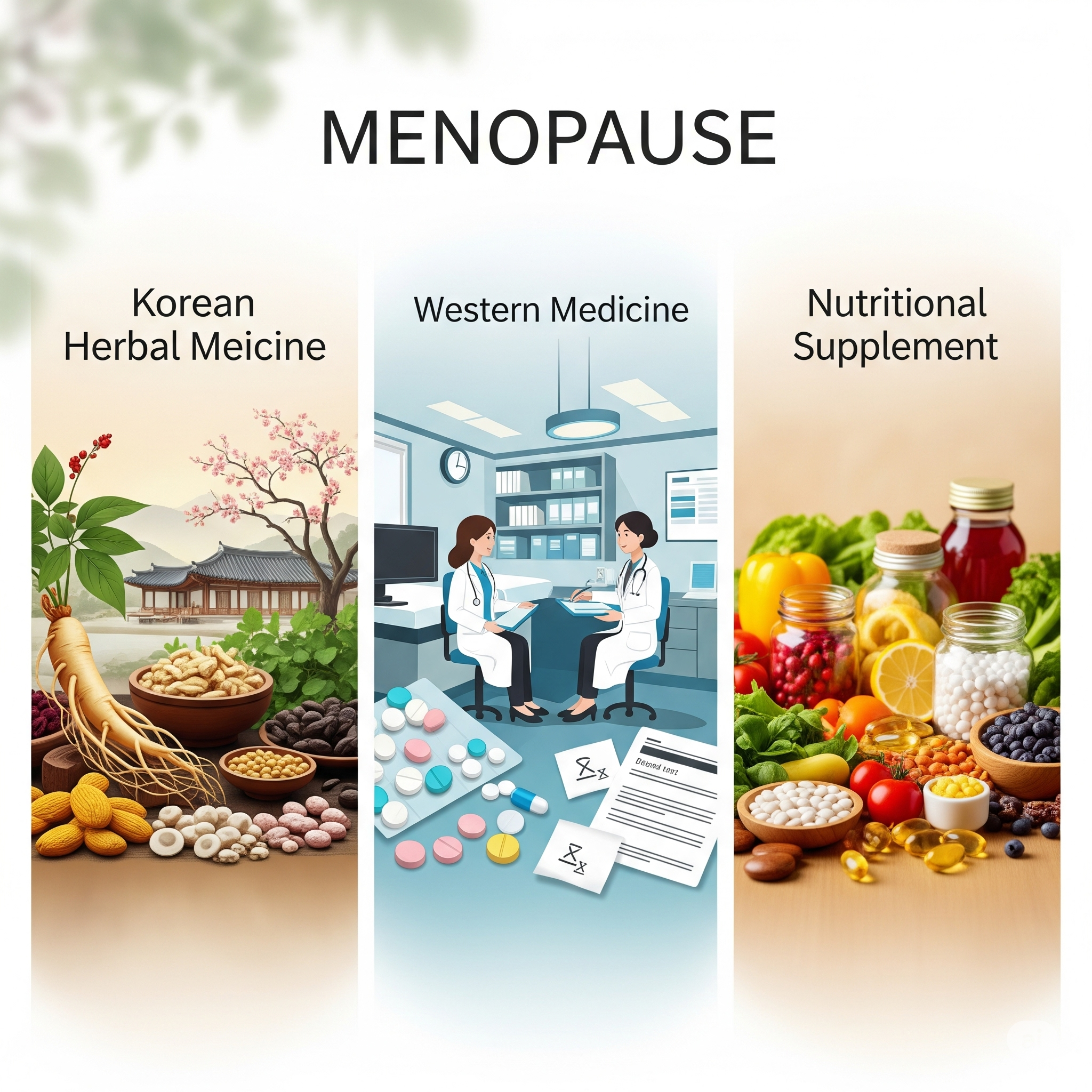 갱년기, 당신의 선택은? 한약 vs. 양약 vs. 영양제, 현명한 비교 가이드 관련이미지