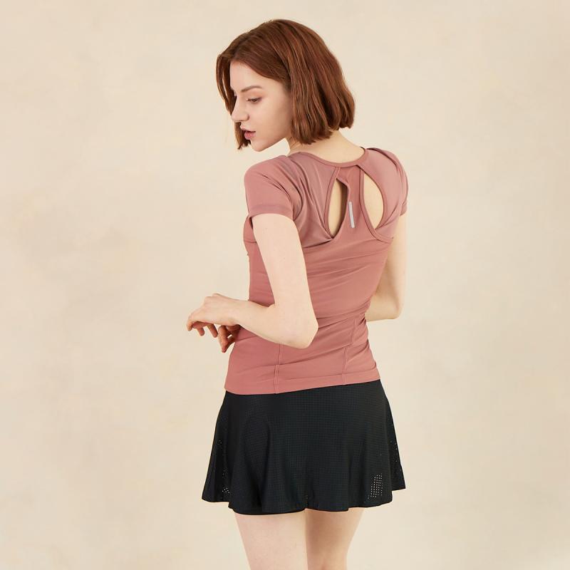 MPG 엠피지 메쉬 포인트 슬림핏 반팔티 ASH ROSE MKKFLTSS04