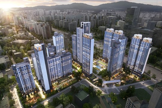 평촌 아크로베스티뉴 조감도