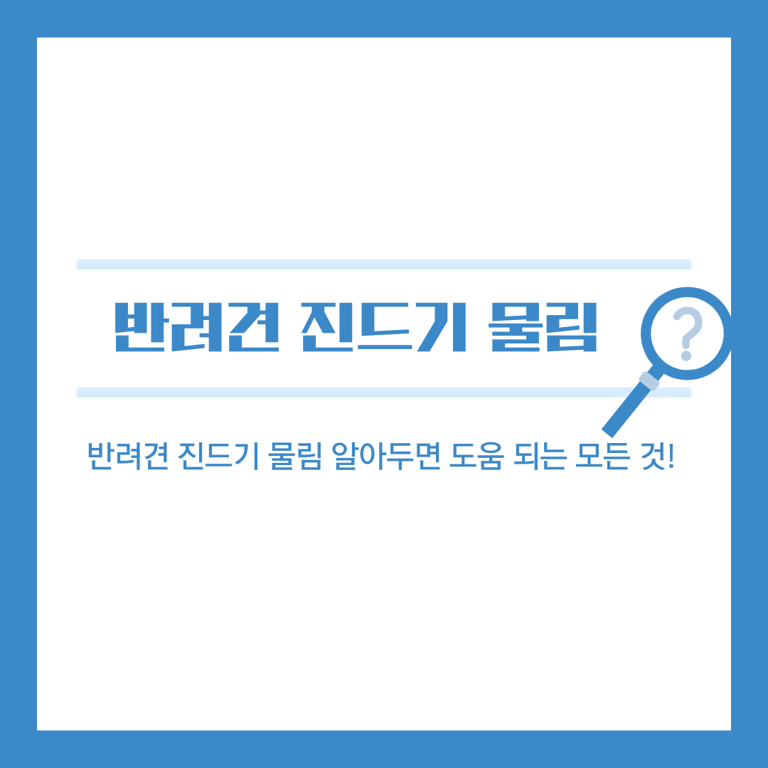 반려견 진드기 물림 알아두면 도움 되는 모든 것!