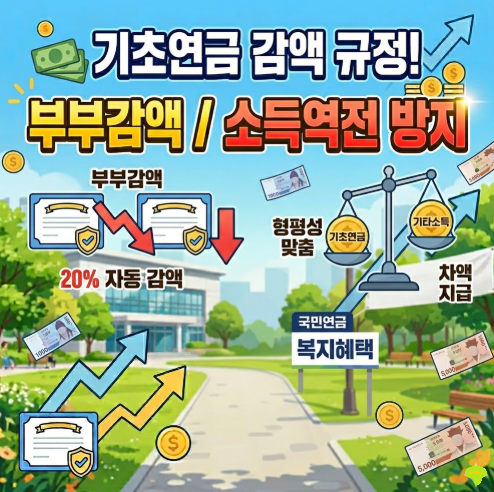 기초연금 감액 규정 부부감액, 소득역전 방지 썸네일