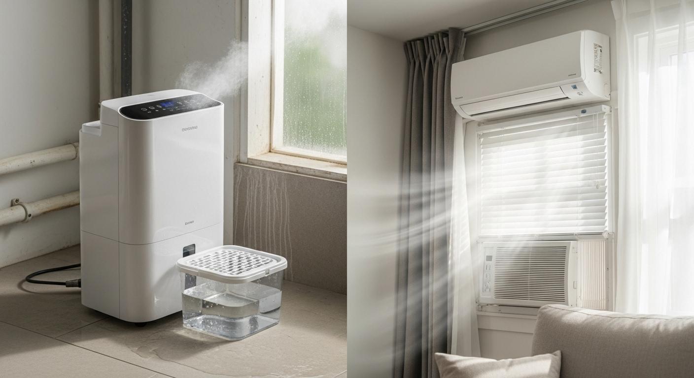 제습기 vs 에어컨 제습