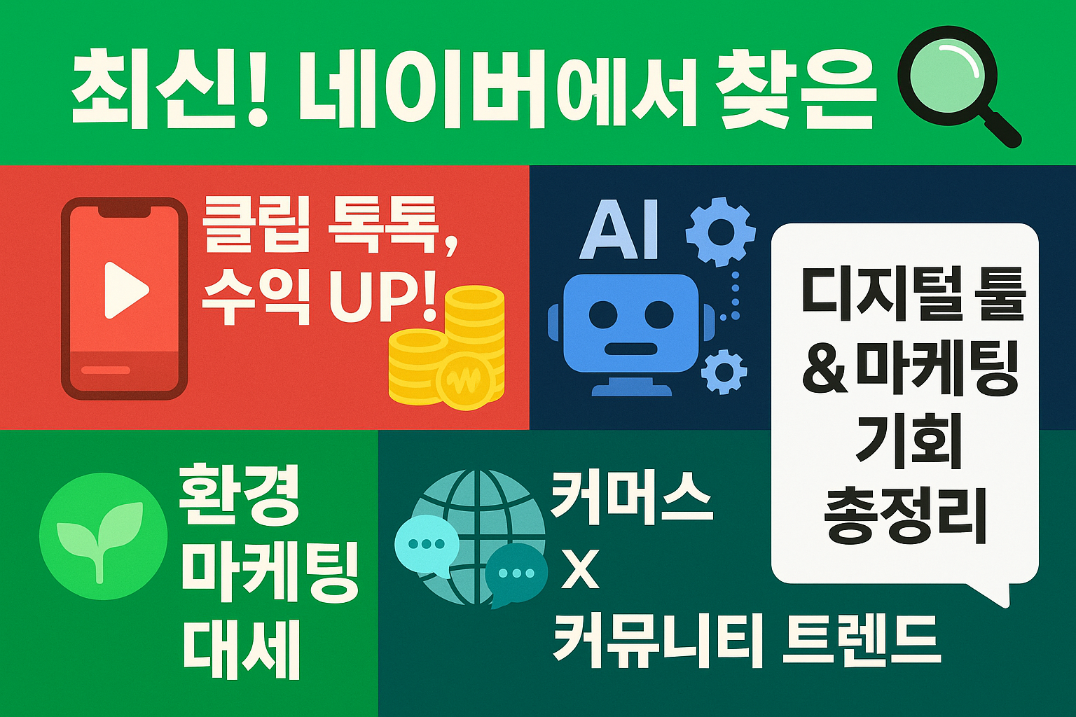 최신! 네이버에서 찾은 디지털 툴 &amp; 마케팅 기회 총정리