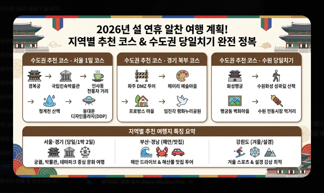 2026년 설 연휴 전국 관광지 운영시간 총정리