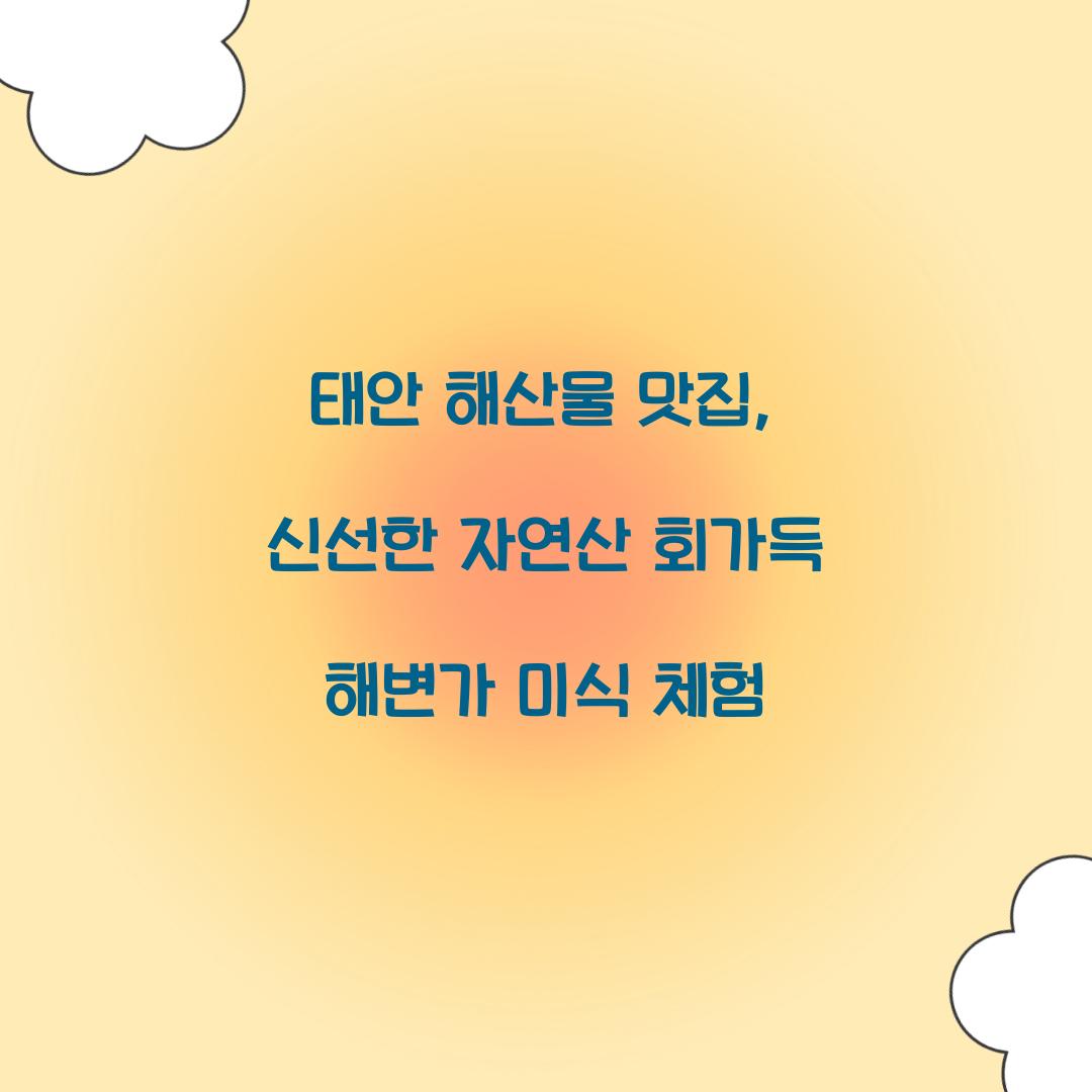 태안 해산물 맛집