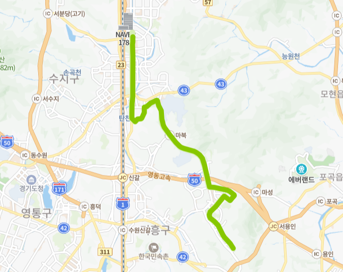 성남-용인-810번-버스-노선-지도