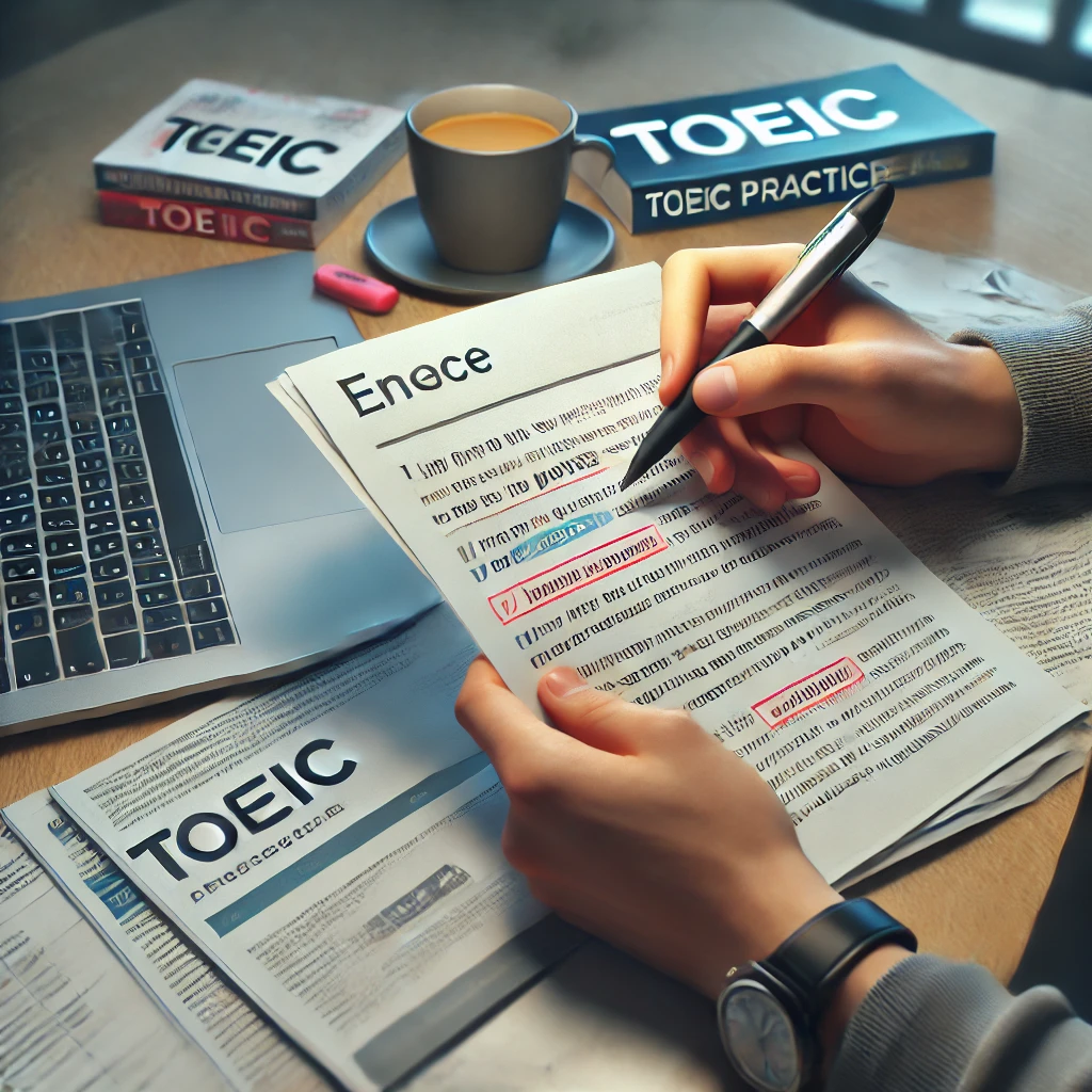 이메일을 읽으며 주요 내용을 표시하는 학생