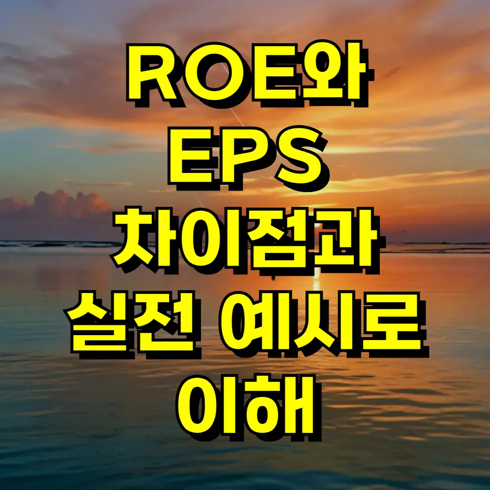 ROE와 EPS 차이점과 실전 예시로 이해