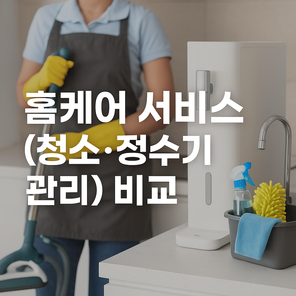 홈케어 서비스 (청소·정수기 관리) 비교