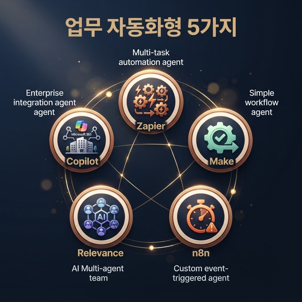 업무 자동화형 AI 에이전트 5가지 비교