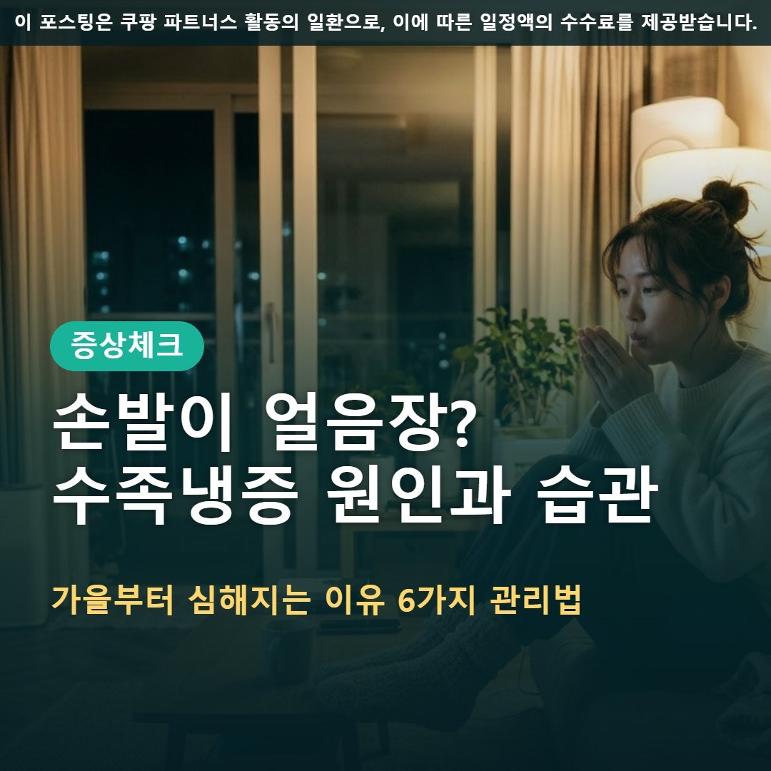 수족냉증 가을부터 심해지는 이유, 손발 따뜻해지는 습관 6가지