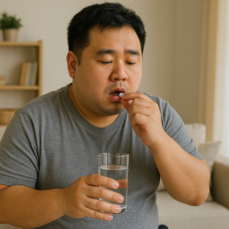 약물 섭취 사진