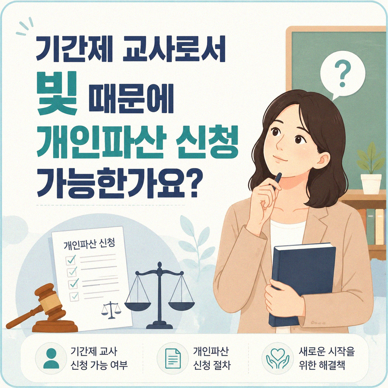 기간제 교사, 빚 때문에 개인파산 가능한가요