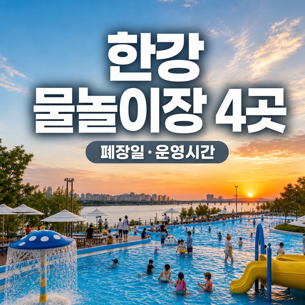 한강 물놀이장 종료일과 잠실&middot;난지&middot;광나루&middot;양화 운영시간 차이