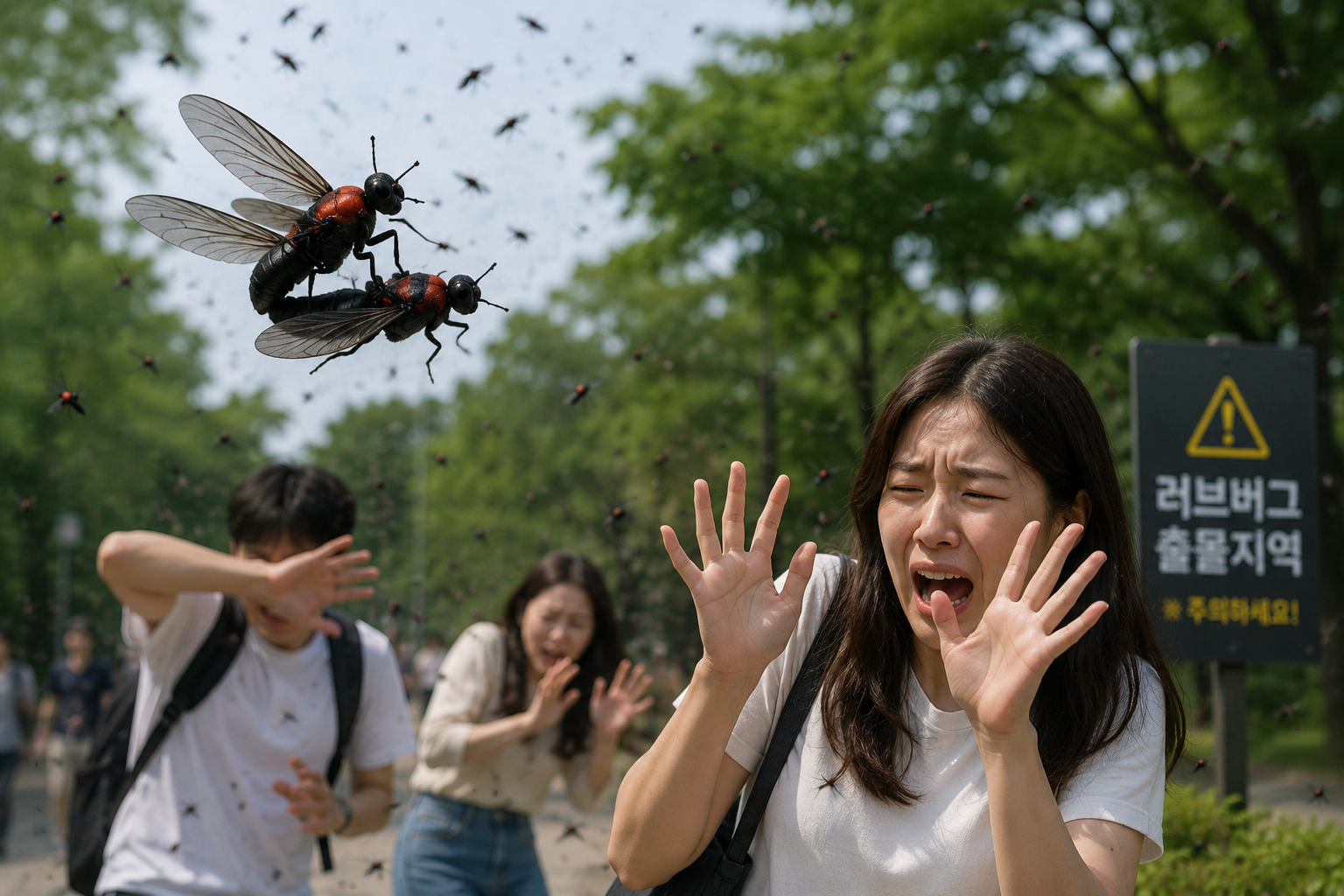 러브 버그에 놀란 사람들
