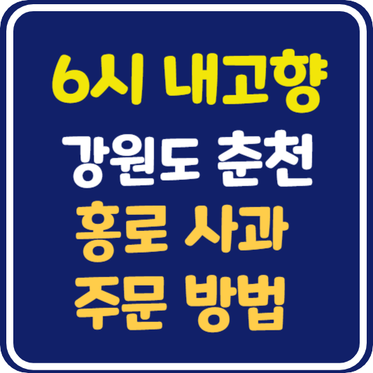 6시 내고향 강원도 춘천 홍로 사과 주문 방법