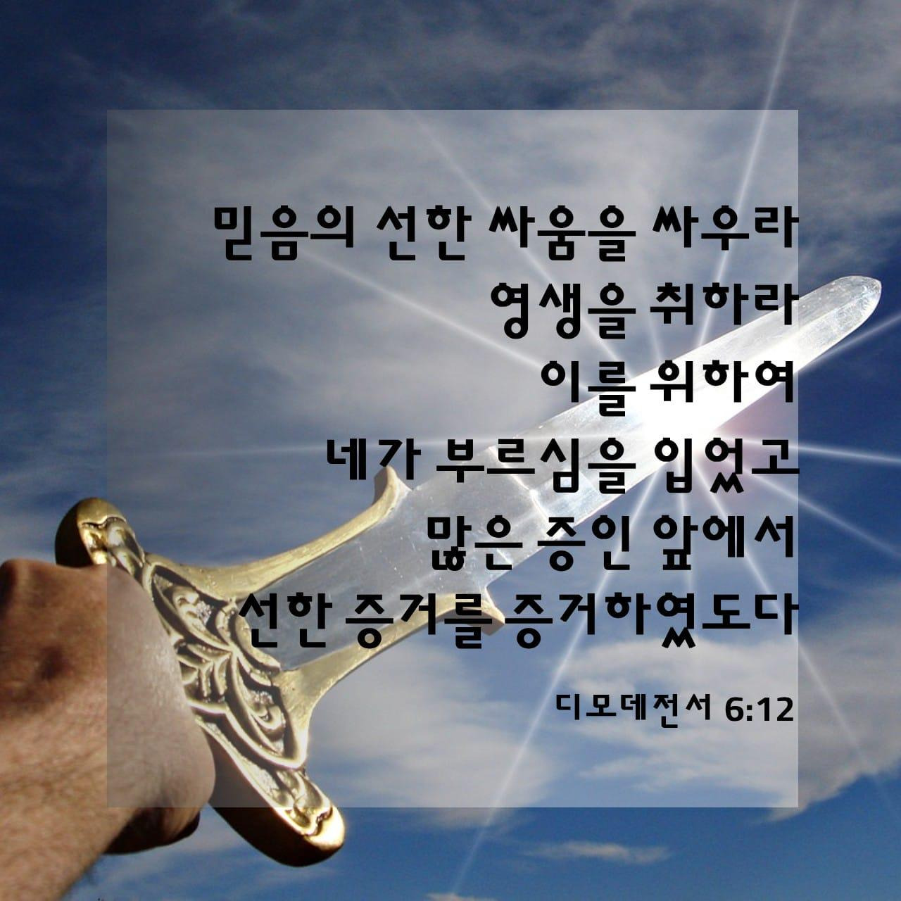 디모데전서-6장-12절