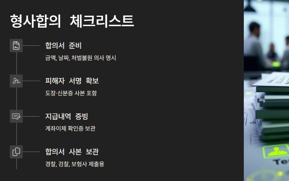 형사합의 체크리스트