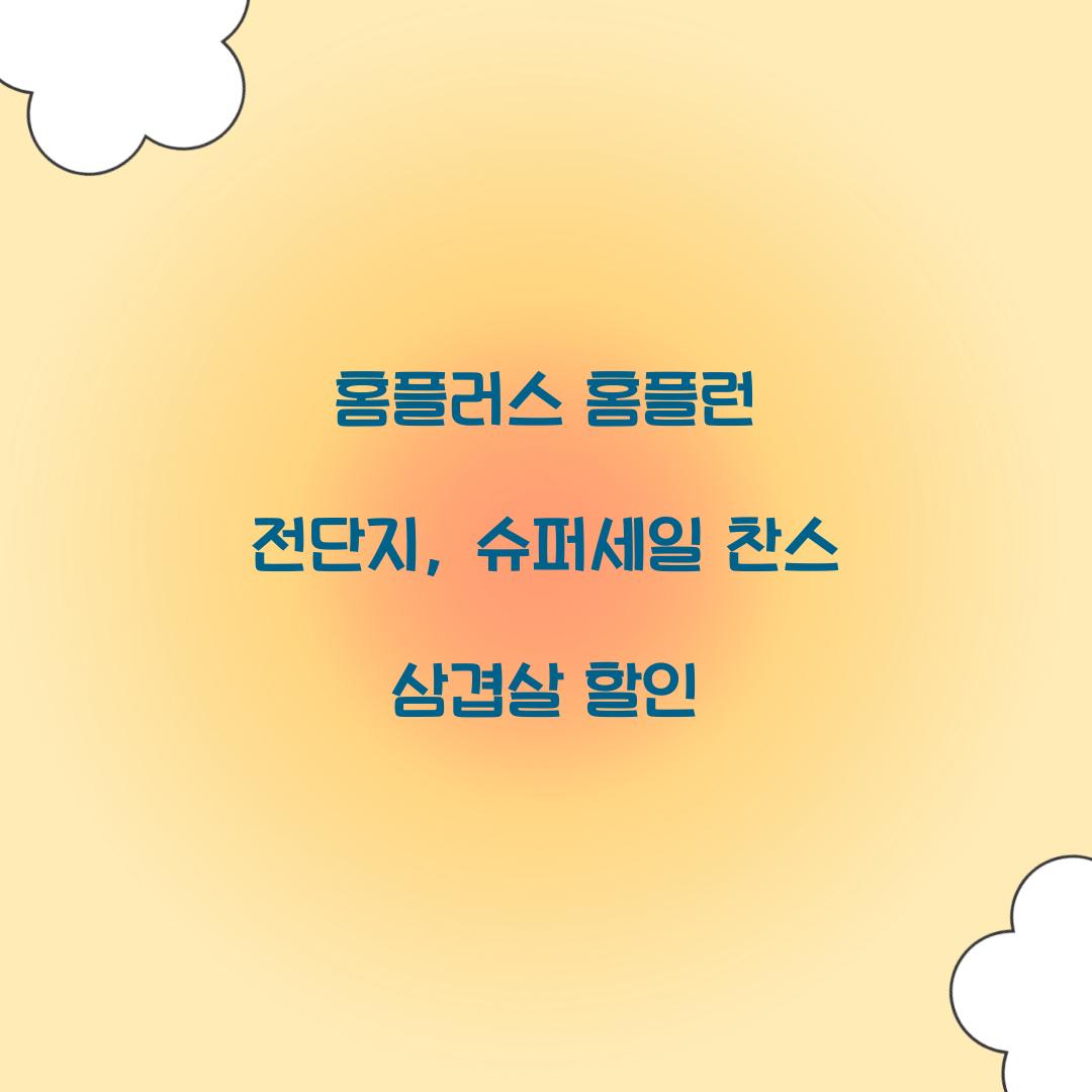 홈플러스 홈플런 전단지