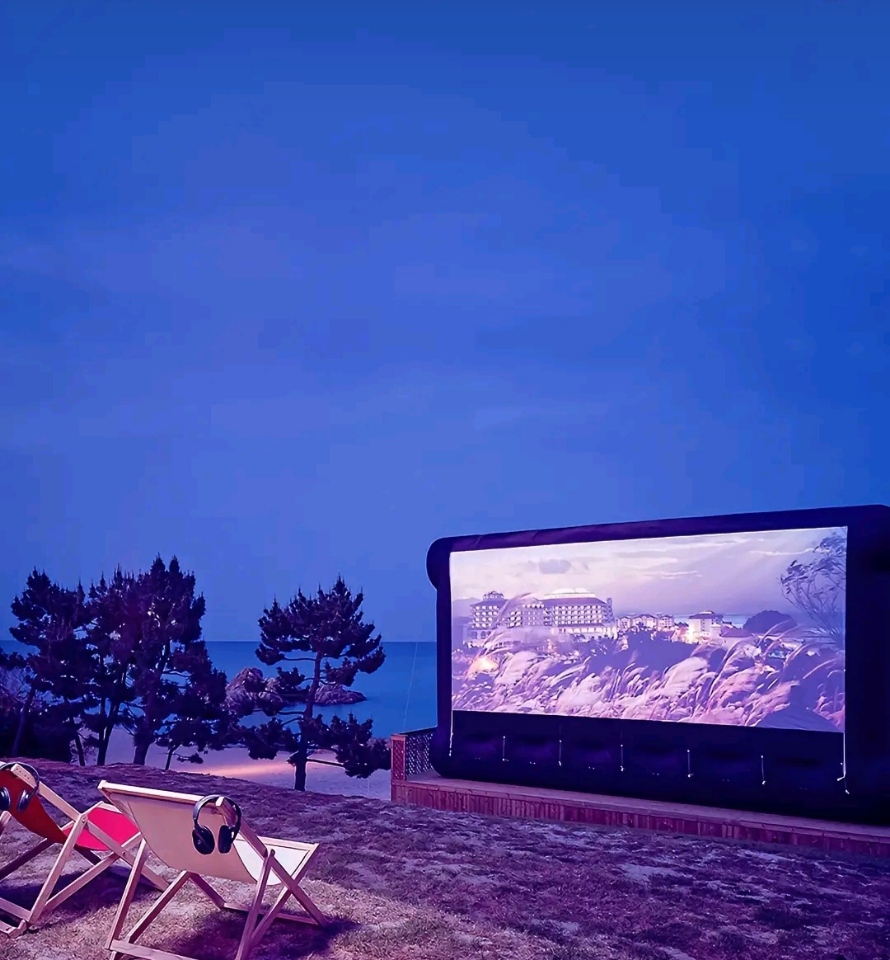 바다가 보이는 야외 테라스 사진