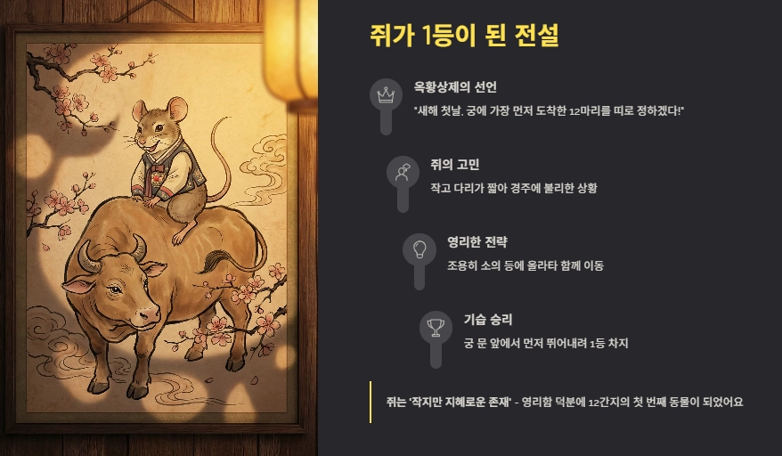 12간지 동물 순서 쥐가 1등이 된 전설 안내