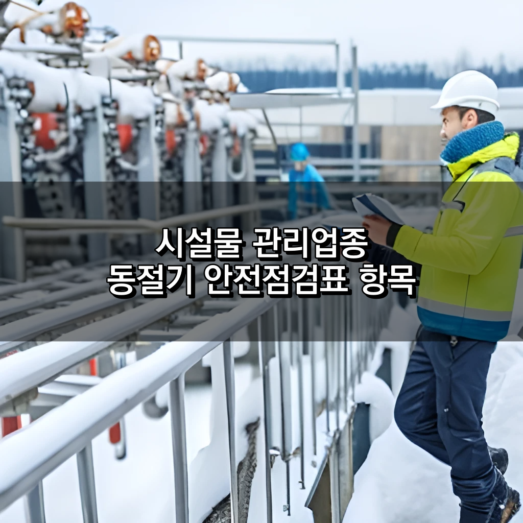 시설물 관리업종 동절기 안전점검표