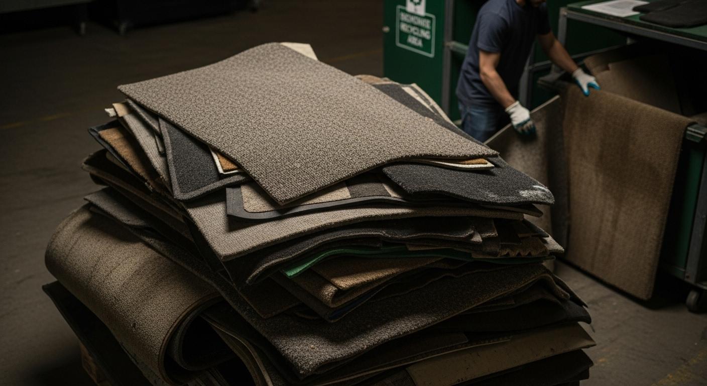 바닥 매트 분리수거