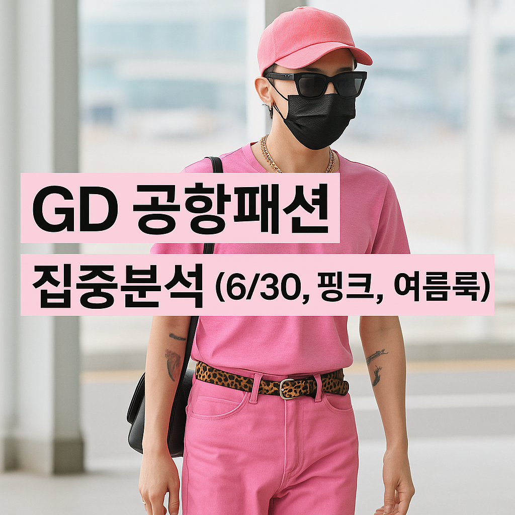 ✅ GD 공항패션 집중분석 (6/30, 핑크, 여름룩)