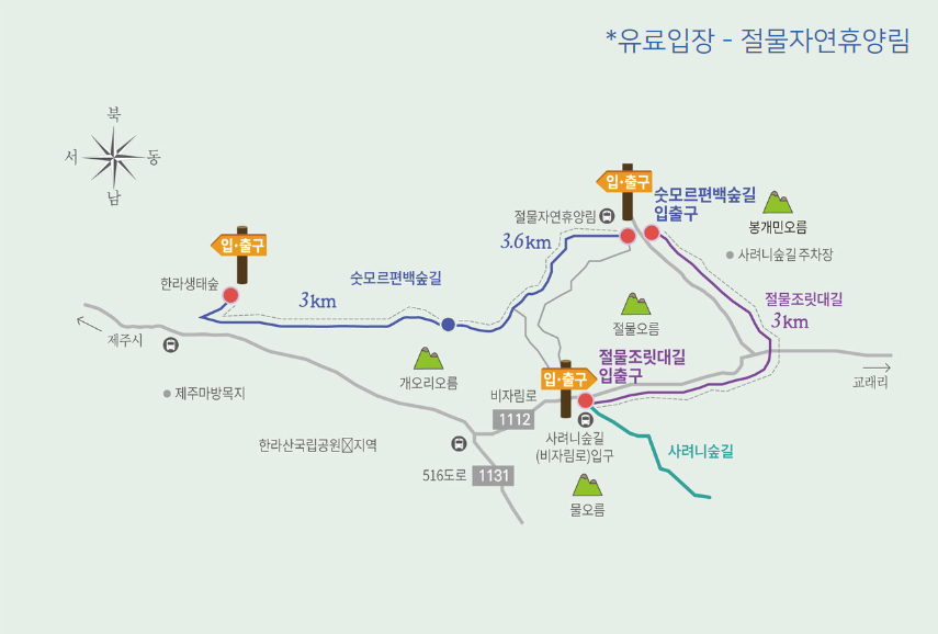 제주 국가숲길 9곳 가이드