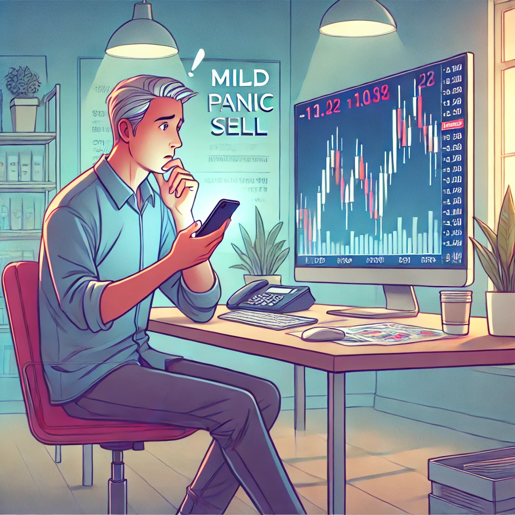 한-사람이-걱정스러운-표정으로-책상에-앉아-패닉셀을-경험하는-모습